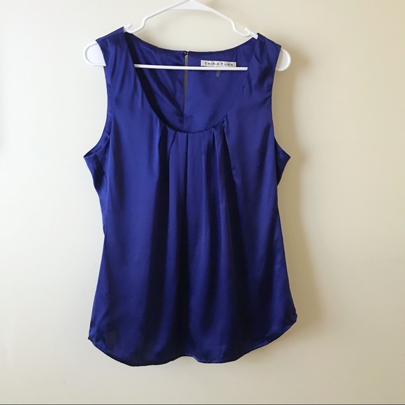 Trina Turk Tops - Trina Turk Blue 100% Silk Top S